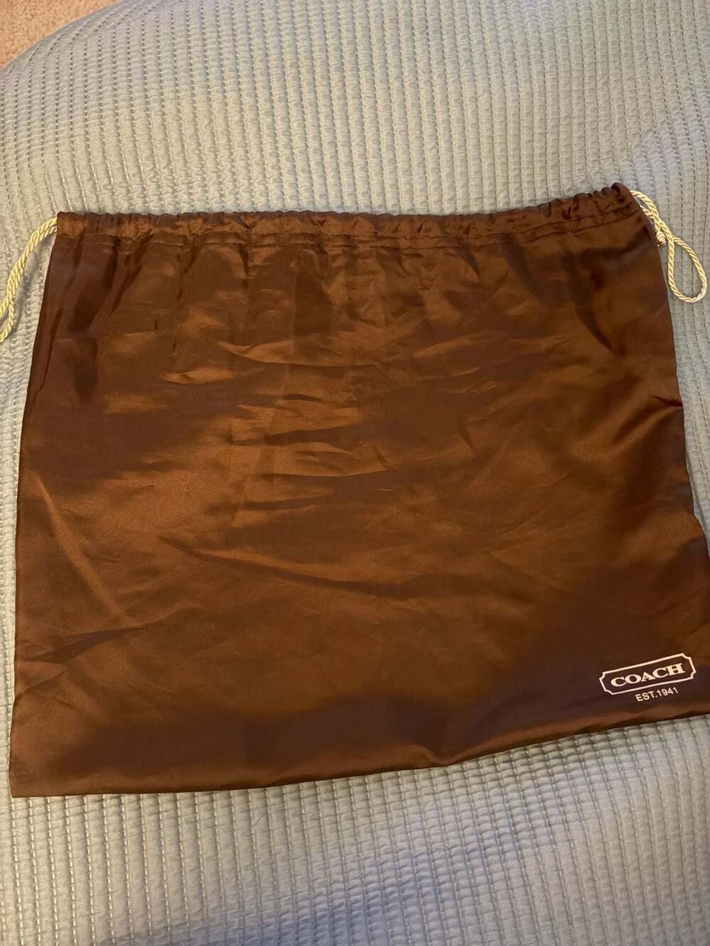 Coach Brown Satin Dust Bag 16x13